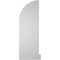 Ekena Millwork Quarter Round Top Right Surface Mount PVC Gable Vent w/ 2"W x 2"P Brickmould Sill Frame, 14"W x 42"H GVPQR14X4203SN - alternate 3